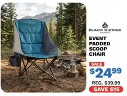 Big 5 Black Sierra event padded scoop chair offer