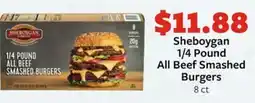 Fareway Sheboygan all beef smashed burgers offer