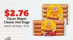 Fareway Oscar Mayer Classic Hot Dogs offer