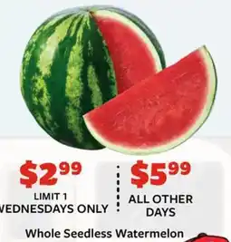 Fareway Whole Seedless Watermelon offer