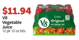 Fareway V8 vegetable juice offer