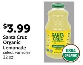 Fareway Santa Cruz Organic Lemonade offer