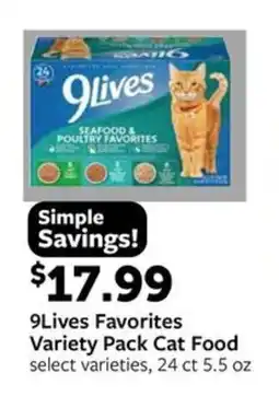 Fareway 9Lives Favorites Variety Pack Cat Food offer
