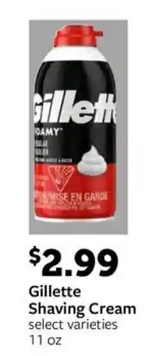 Fareway Gillette Shaving Cream offer