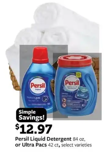 Fareway Persil liquid detergent offer
