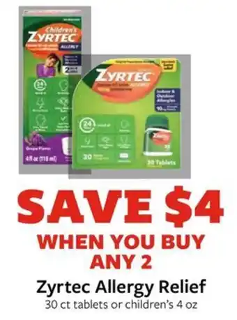Fareway Zyrtec Allergy Relief offer