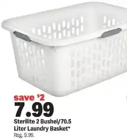 Meijer Sterilite 2 Bushel Laundry Basket offer