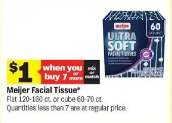 Meijer facial tissue