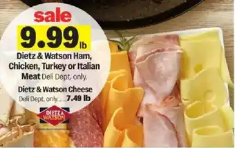 Dietz & Watson Ham, Chicken, Turkey or Italian Meat