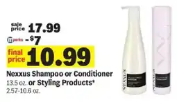 Meijer Nexxus Shampoo or Conditioner or Styling Products offer