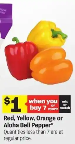 Meijer Red, Yellow, Orange or Aloha Bell Pepper offer