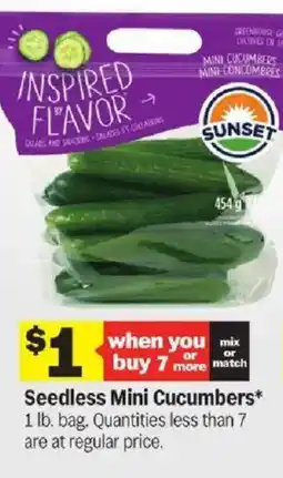 Meijer Sunset Seedless Mini Cucumbers offer