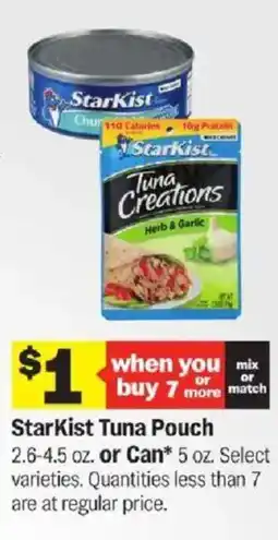 Meijer StarKist Tuna Pouch offer