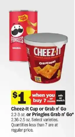 Meijer Cheez-It Cup or Pringles Grab n' Go offer