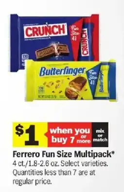 Meijer Ferrero Fun Size Multipack offer