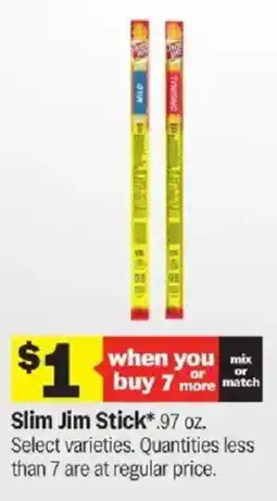 Meijer Slim Jim Stick offer