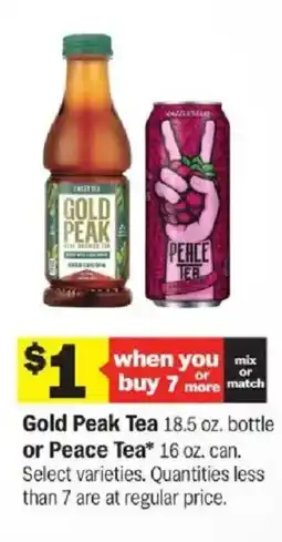 Meijer Gold Peak Tea or Peace Tea offer