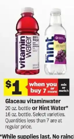 Meijer Glaceau vitaminwater or Hint Water offer