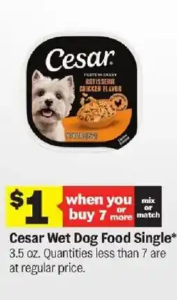 Meijer Cesar wet dog food single offer