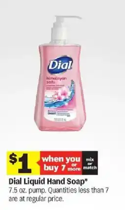 Meijer Dial Liquid Hand Soap offer