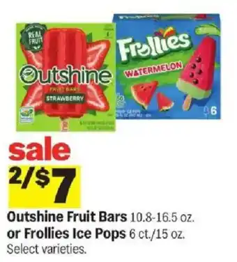 Meijer Outshine Fruit Bars or Frollies Ice Pops offer