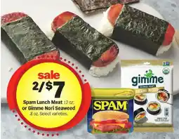 Meijer Spam Lunch Meat or Gimme Nori Seaweed offer