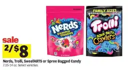 Meijer Nerds, Trolli, SweetARTS or Spree Bagged Candy offer
