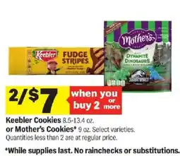 Meijer Keebler Cookies or Mother's Cookies offer