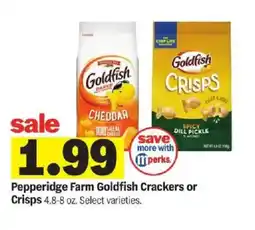 Meijer Pepperidge Farm Goldfish Crackers or Crisps offer