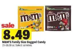 Meijer M&M'S Family Size Bagged Candy offer