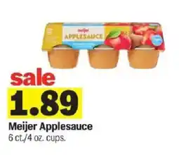 Meijer Meijer Applesauce offer