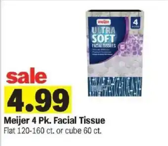 Meijer Meijer 4 Pk. Facial Tissue offer
