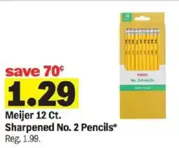 Meijer Meijer sharpened no. 2 pencils offer