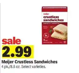 Meijer Meijer crustless sandwiches offer
