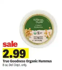Meijer True Goodness Organic Hummus offer
