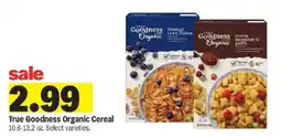 Meijer True Goodness Organic Cereal offer