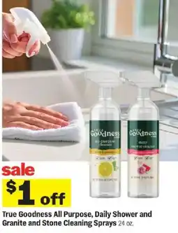 Meijer True Goodness All Purpose, Daily Shower and Granite and Stone Cleaning Sprays offer