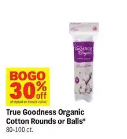 Meijer True Goodness Organic Cotton Rounds or Balls offer
