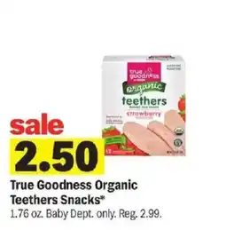 Meijer True Goodness Organic Teethers Snacks offer