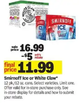 Meijer Smirnoff Ice or White Claw offer