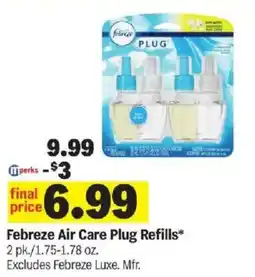Meijer Febreze Air Care Plug Refills offer