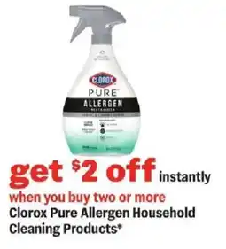 Meijer Clorox pure allergen household cleaning products offer