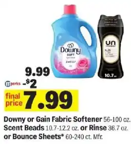 Meijer Downy or Gain Fabric Softener offer