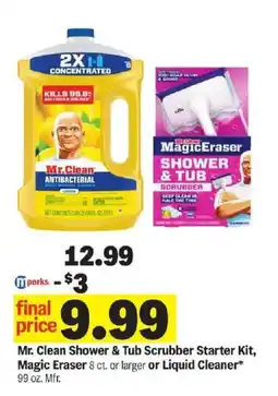 Meijer Mr. Clean Shower & Tub Scrubber Starter Kit offer