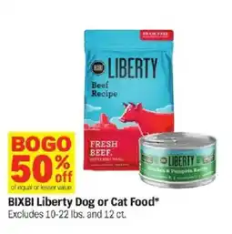 Meijer Bixbi liberty dog or cat food offer