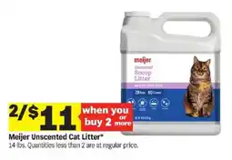 Meijer Meijer unscented cat litter offer