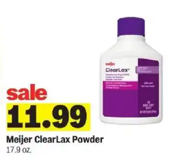 Meijer Meijer ClearLax Powder offer