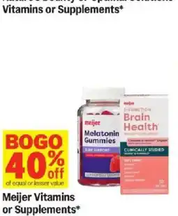 Meijer Meijer vitamins or supplements offer