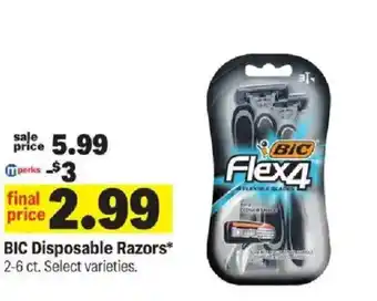 Meijer Bic Disposable Razors offer