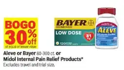 Meijer Aleve or Bayer or Midol Internal Pain Relief Products offer